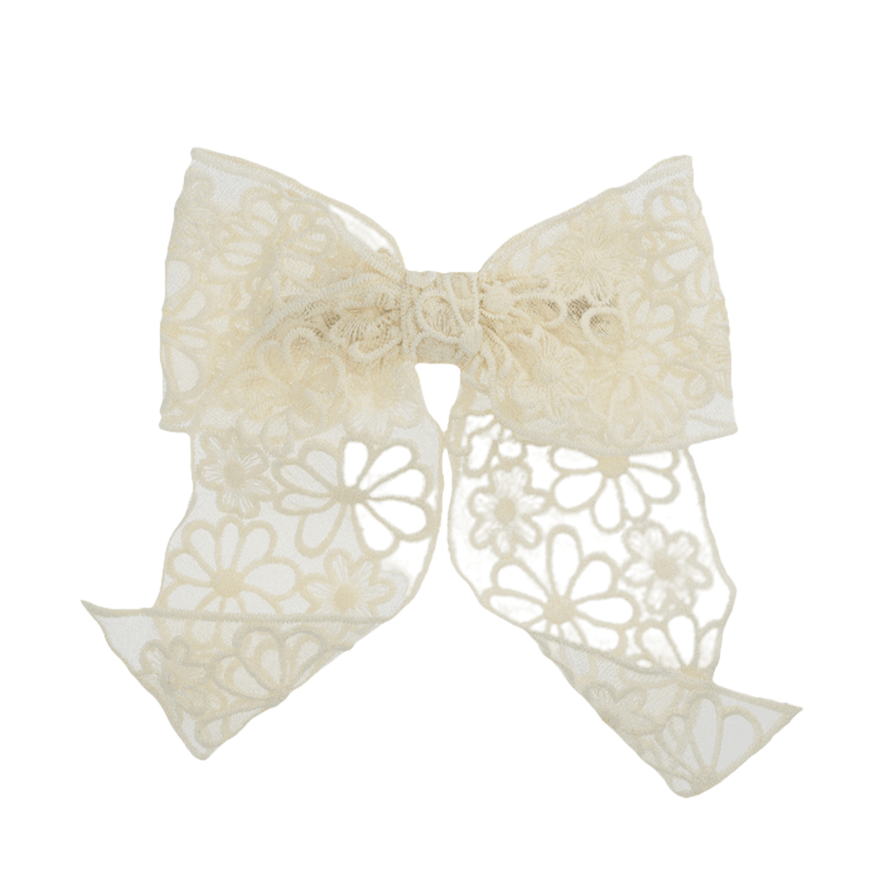 MADELYN BOW BARRETTE - CREAM