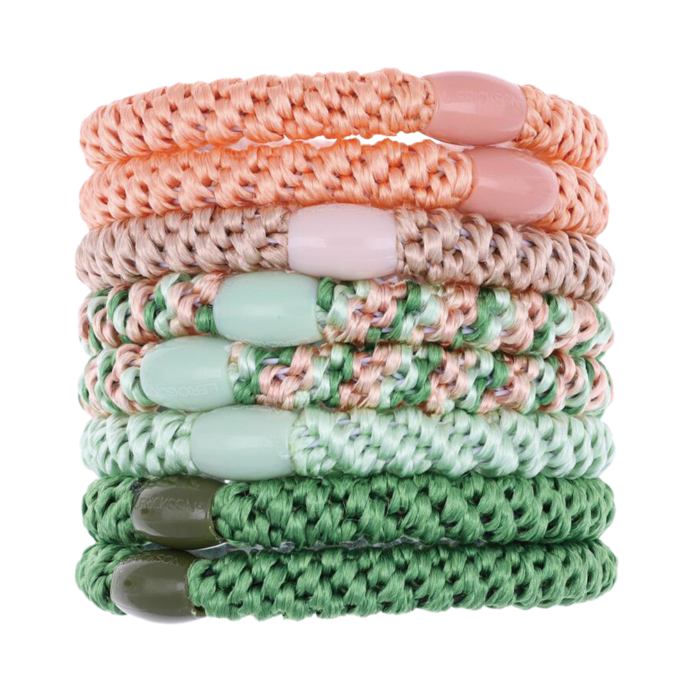 L. ERICKSON 彈力髮圈8入-粗版〈荷塘夕彩〉