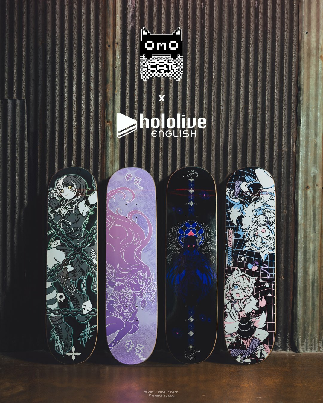 「官方代購」OMOCAT x holoAdvent Skate Decks 滑板