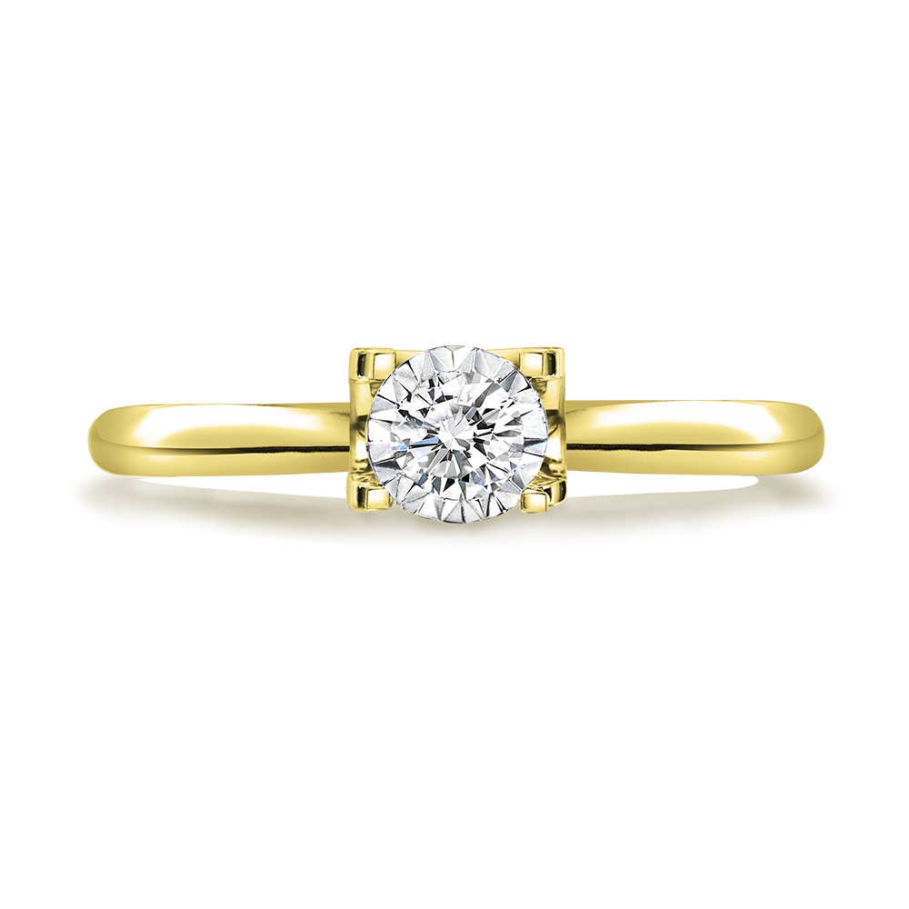 18黃K金八分雋永鑽戒