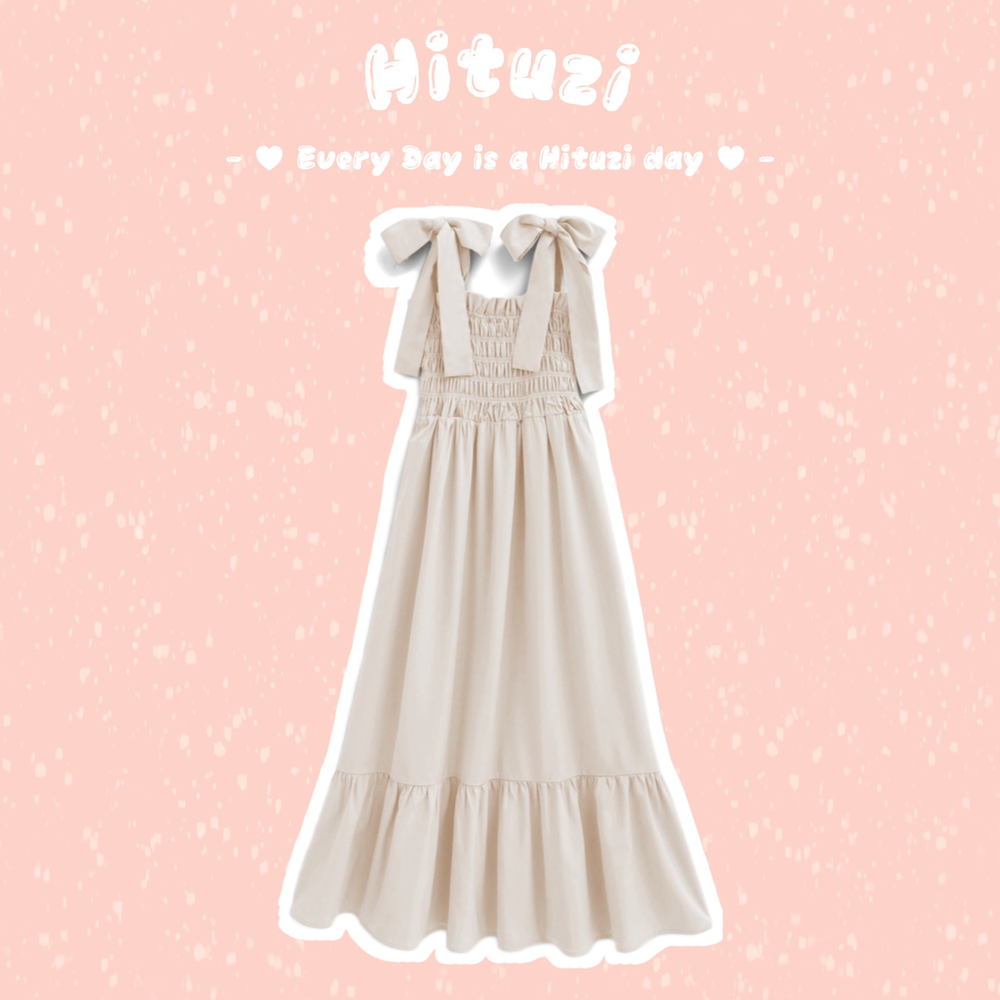 蝴蝶結吊帶洋裝