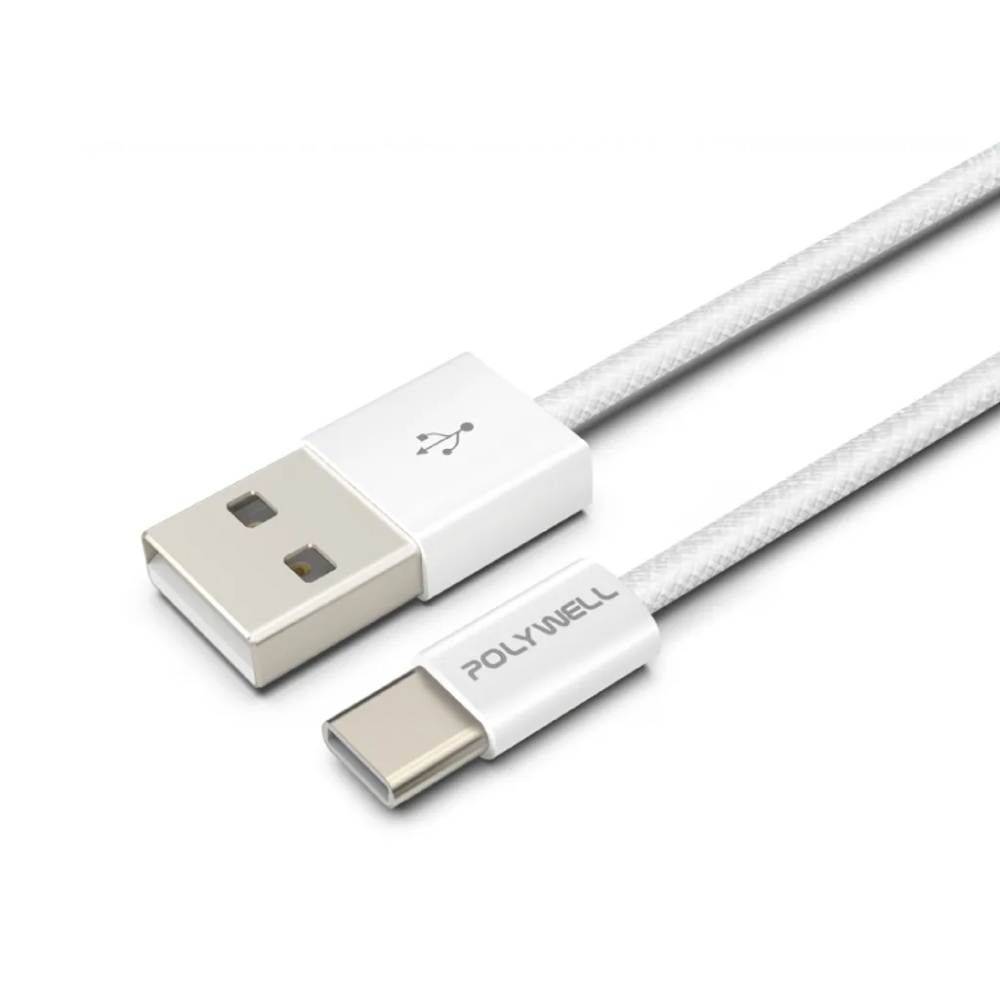 【POLYWELL】18W USB to Type-C 編織充電線