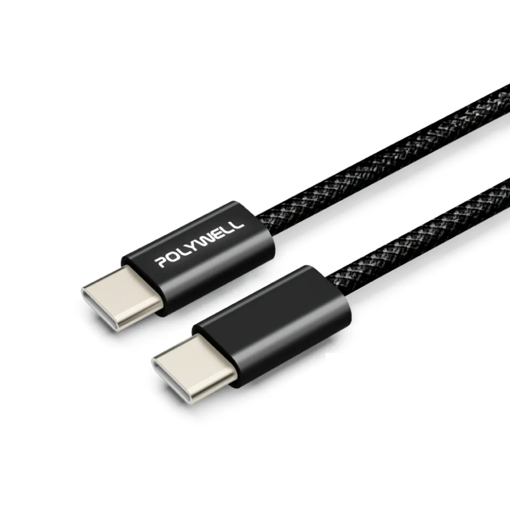 【POLYWELL】雙Type-C PD快充編織線