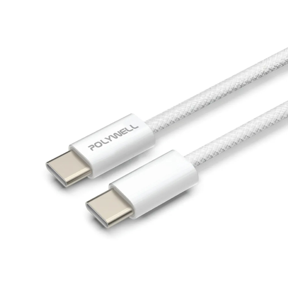 【POLYWELL】雙Type-C PD快充編織線