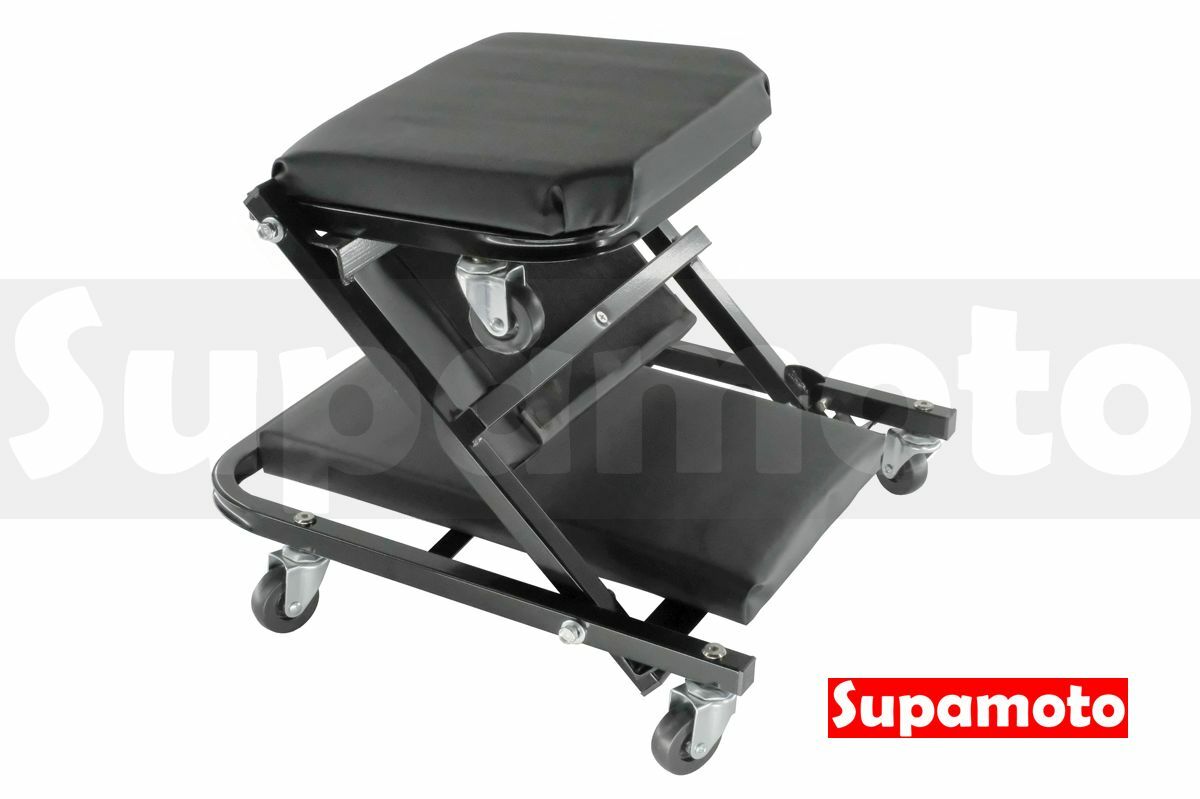 -Supamoto- 汽車 美容 工作凳 躺板 躺椅 兩用 摺疊 皮椅 滑輪 維修 打蠟 拋光 貼膜 施工 洗車