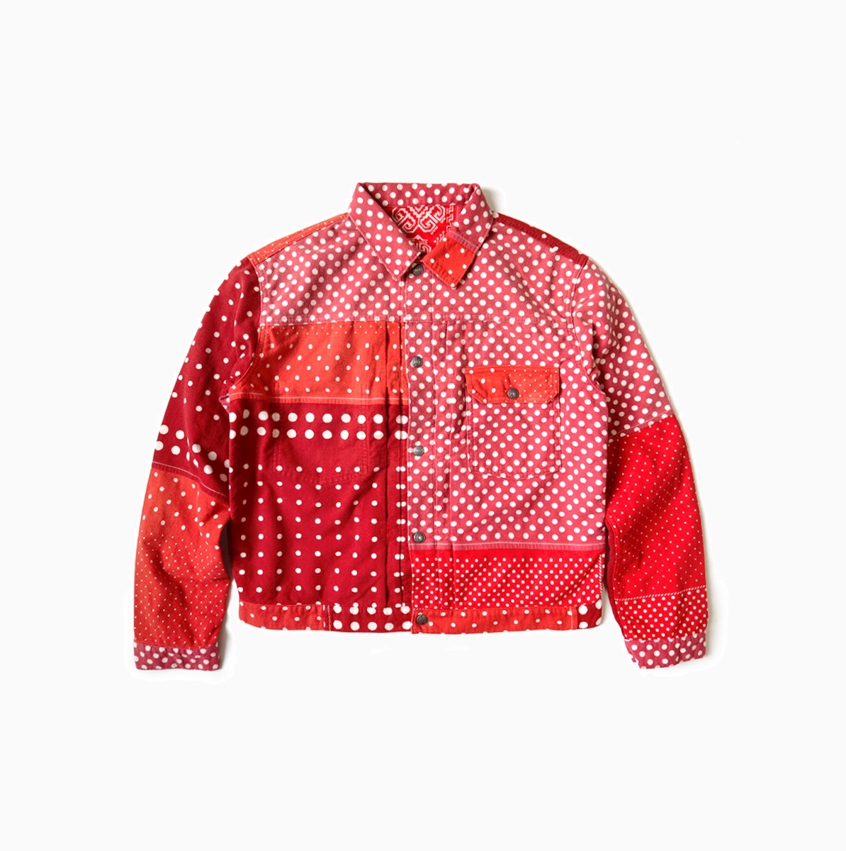 RE-STOCK: KAPITAL FLANNEL POLKA DOT x BANDANA REVERSIBLE 1ST JACKET - RED PRE ORDER ITEM (預訂中)