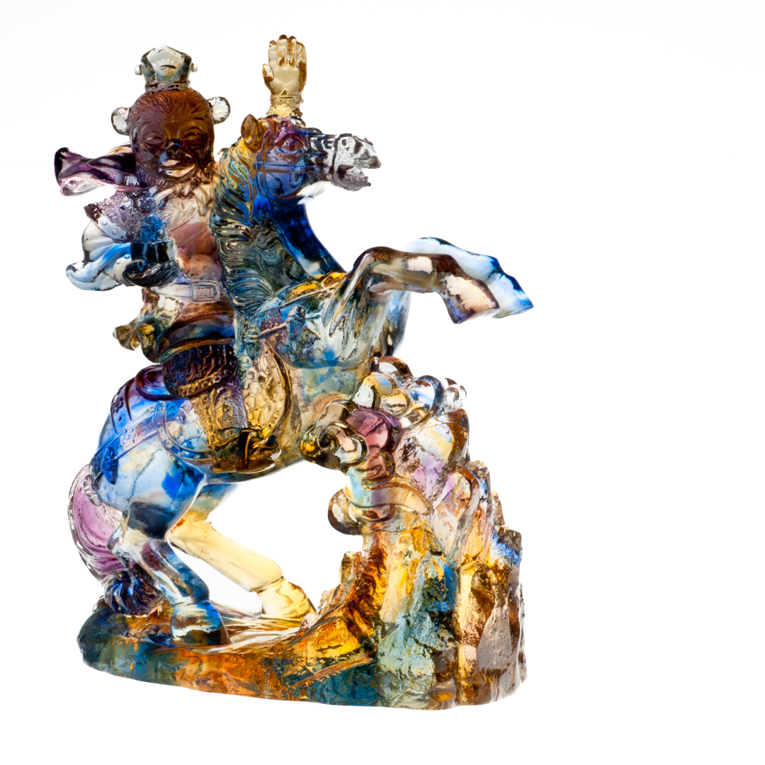 典藏琉璃工藝｜馬上封侯琉璃馬 封官晉爵榮耀象徵擺件推薦