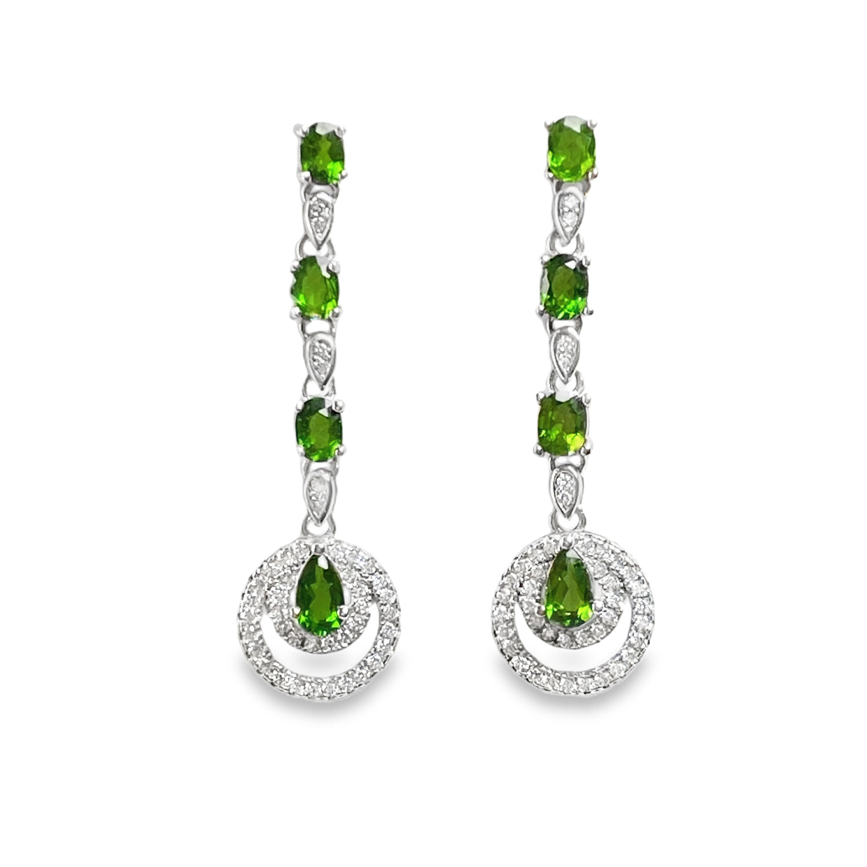 T410綠透輝石耳環