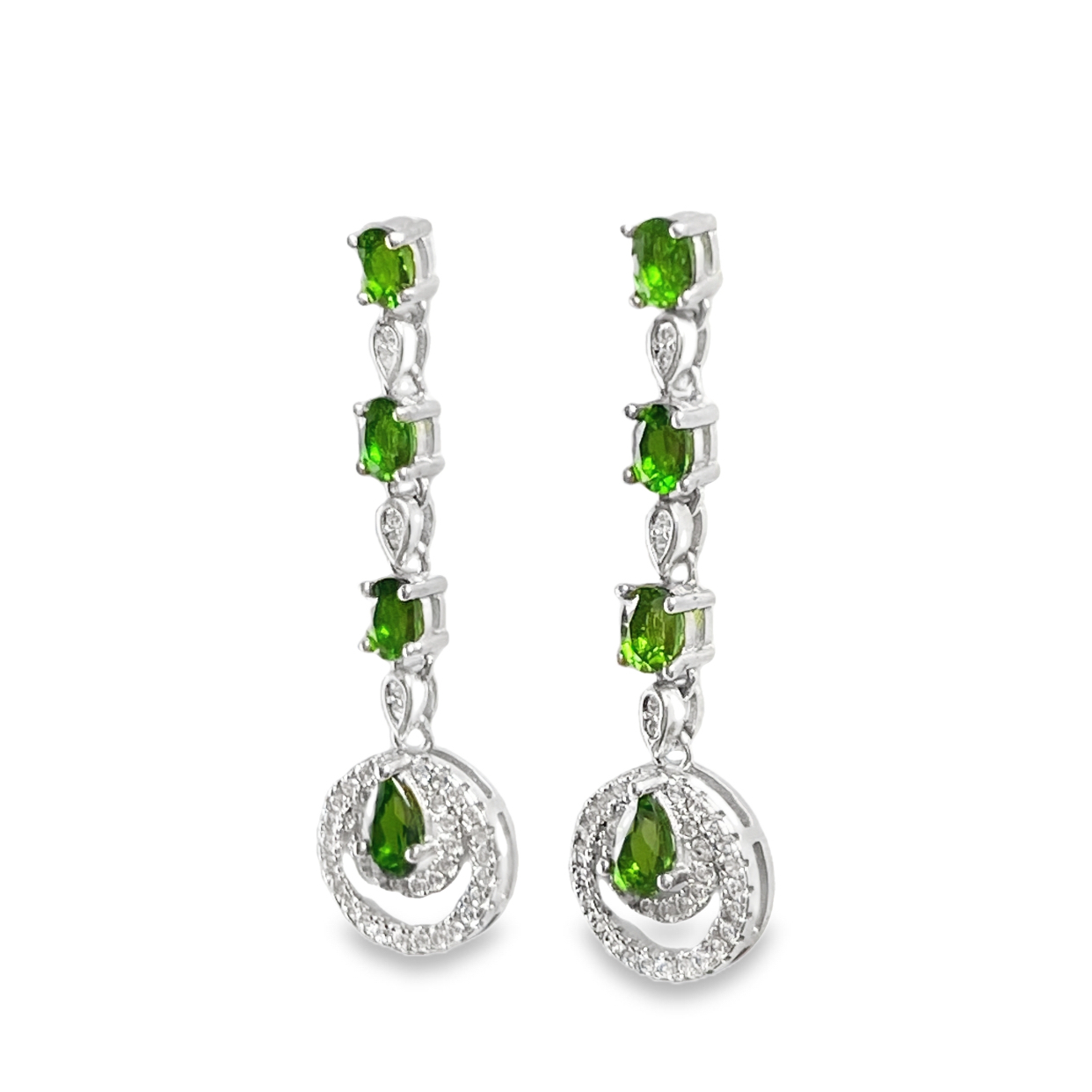 T410綠透輝石耳環