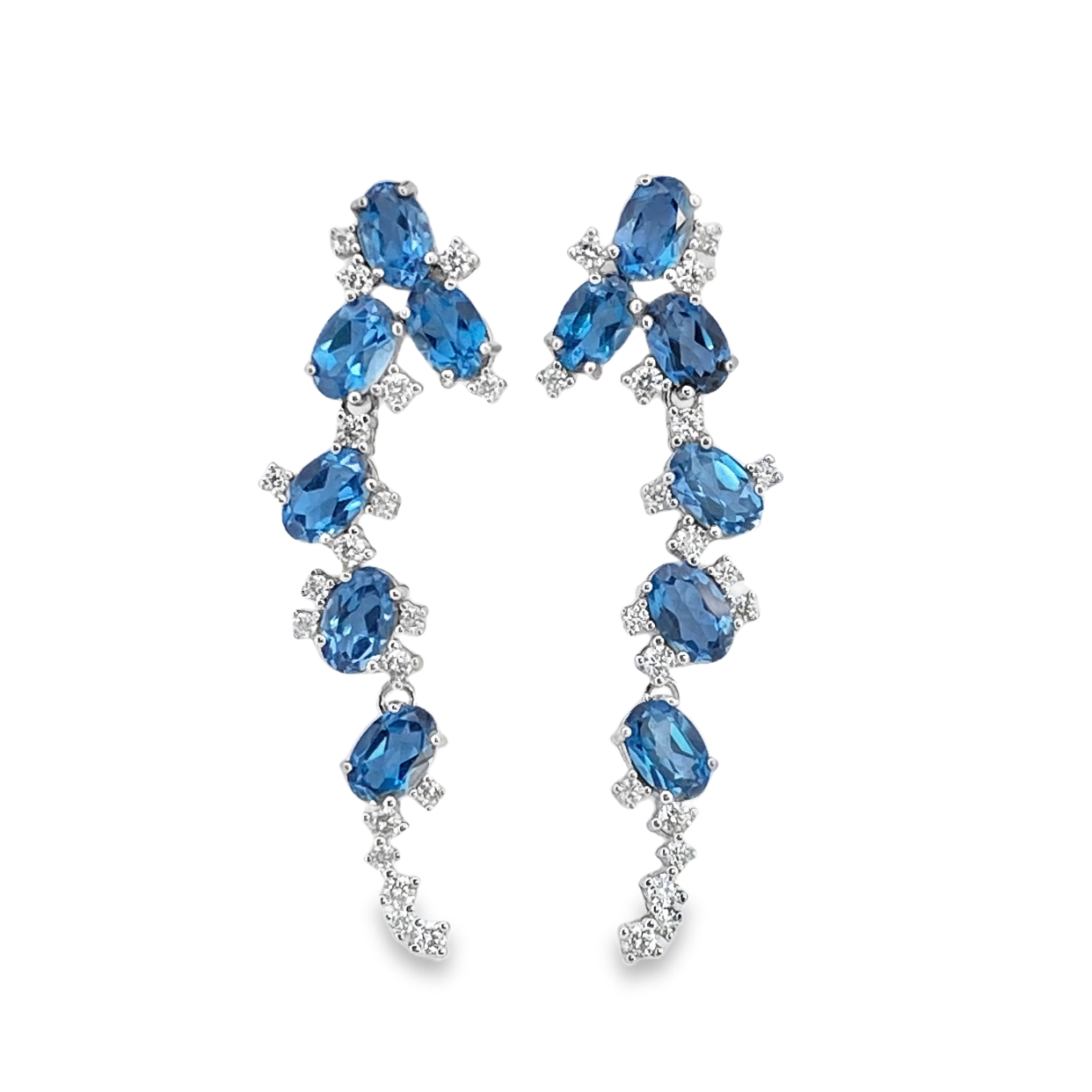 T411藍托帕石耳環