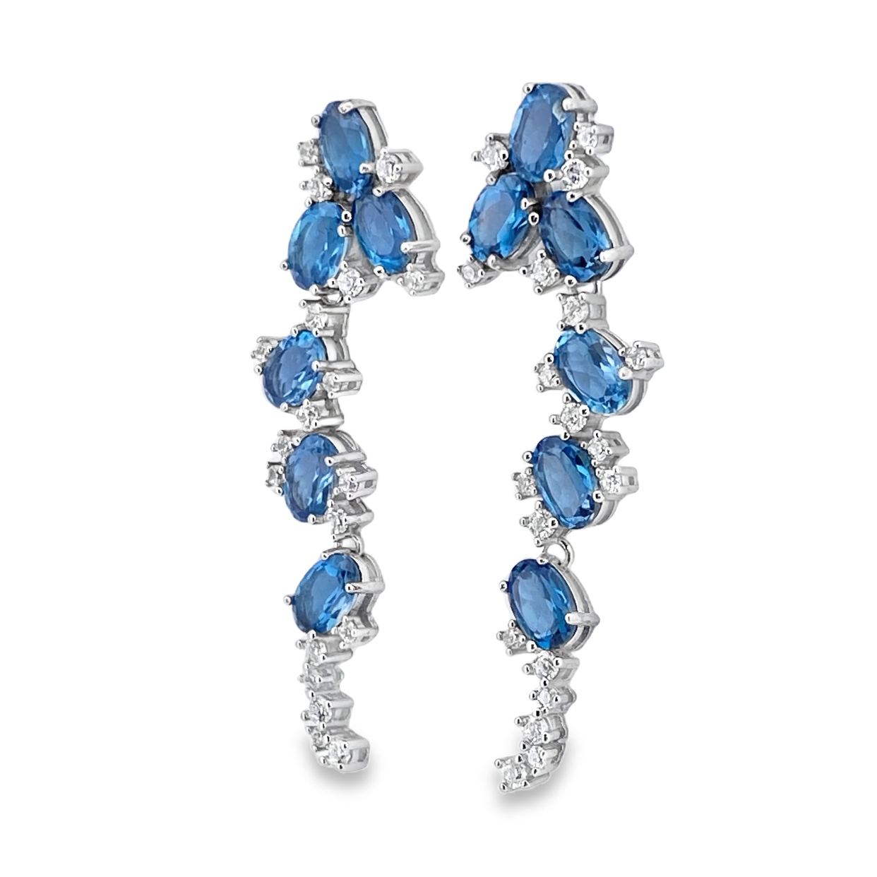 T411藍托帕石耳環