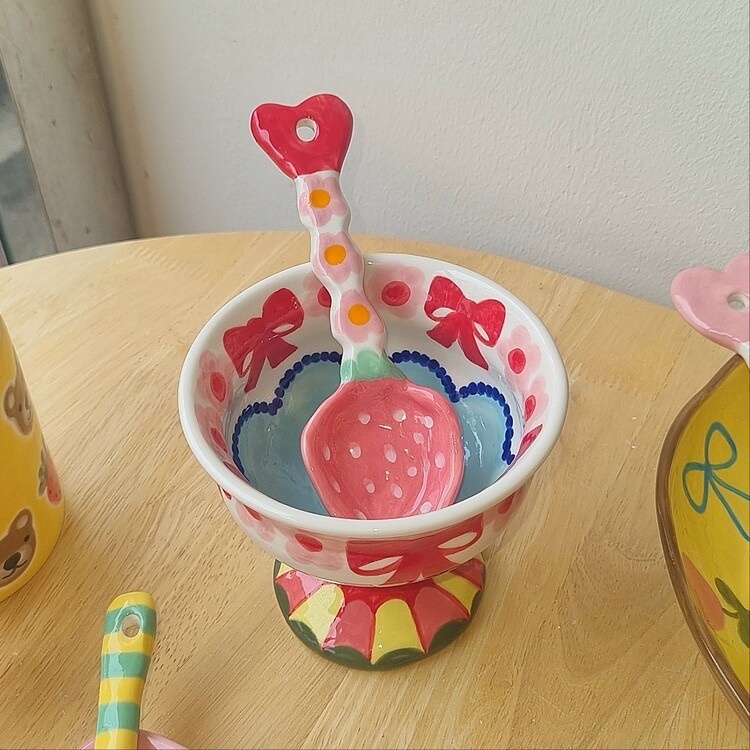 韓國藝術家 手作陶瓷優格碗