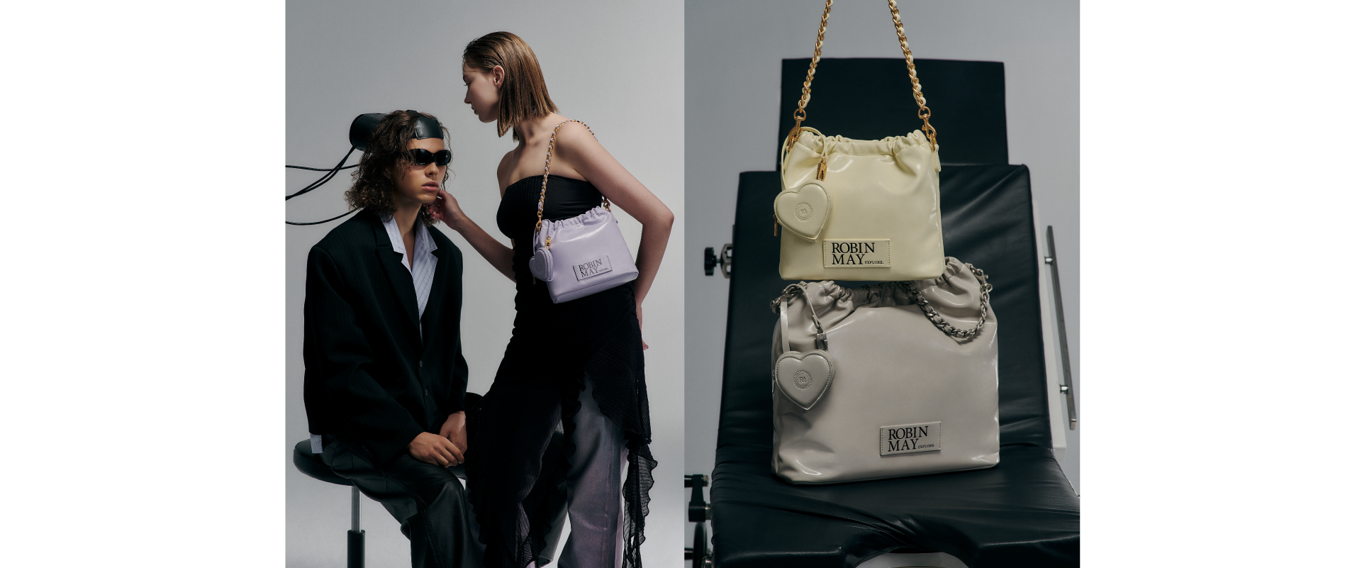 紫色、黃色、灰色ROBINMAY Queenie近照與模特展示