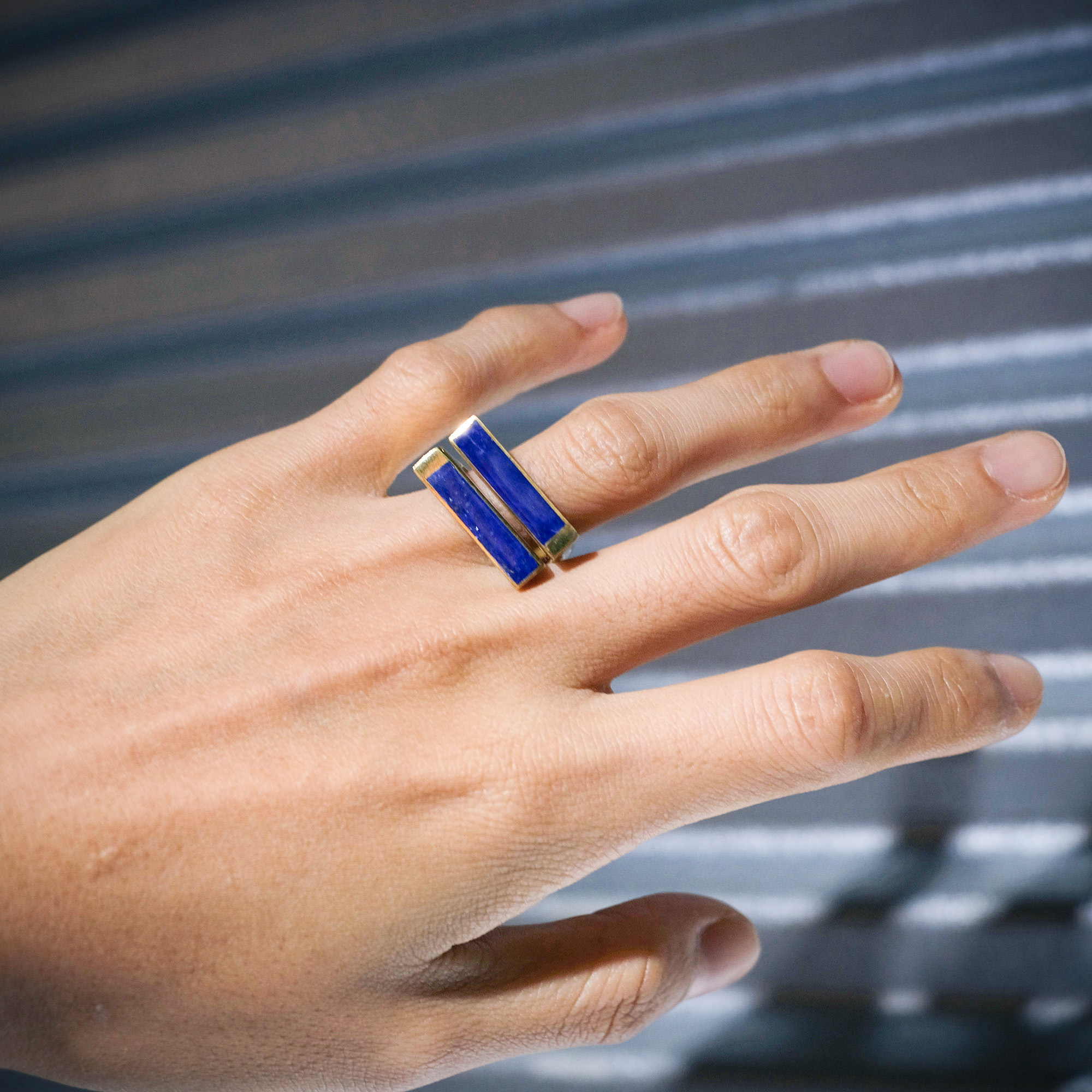 伊斯蘭金工｜Equality 青金石戒指｜阿富汗