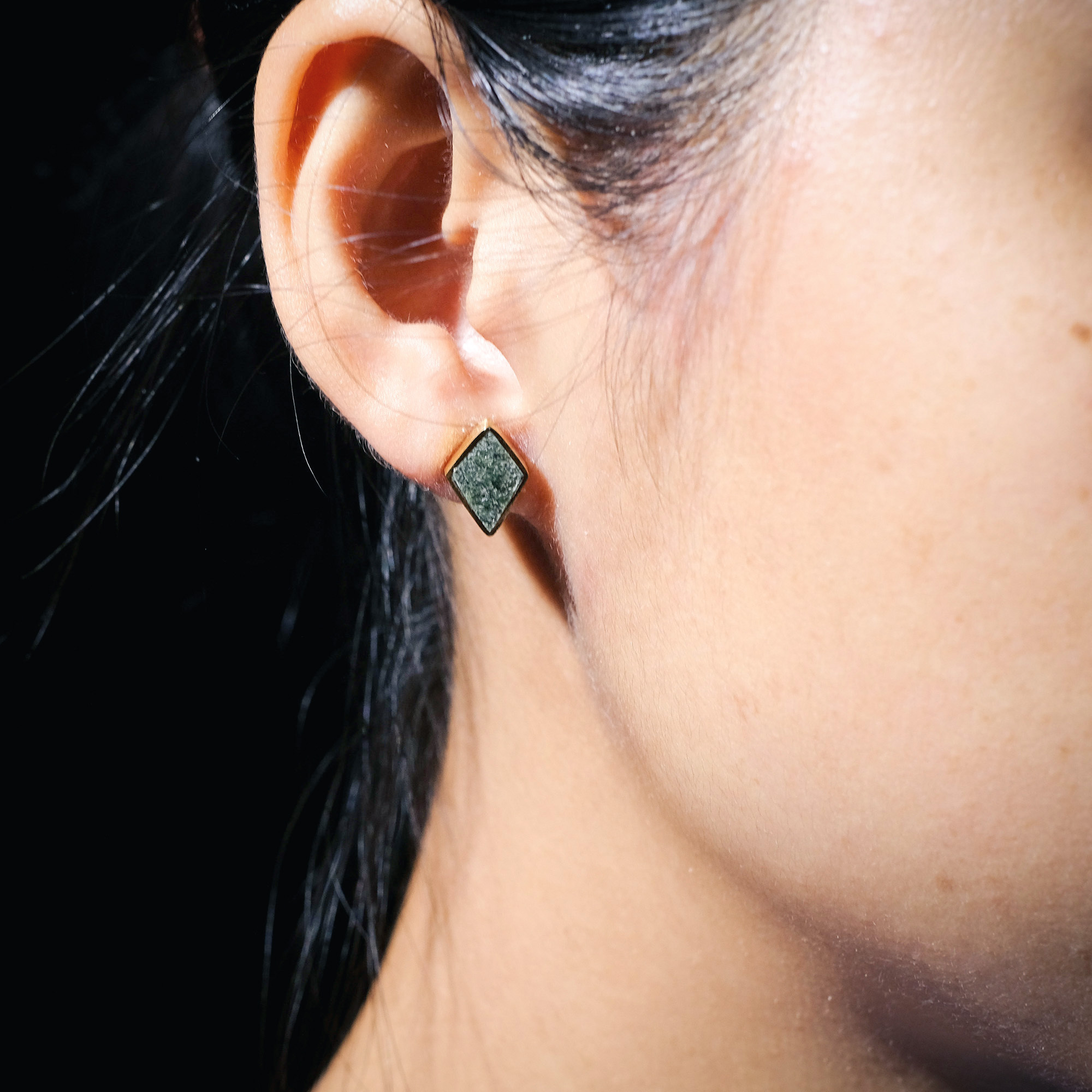 伊斯蘭金工｜Kite 綠松石耳環｜阿富汗