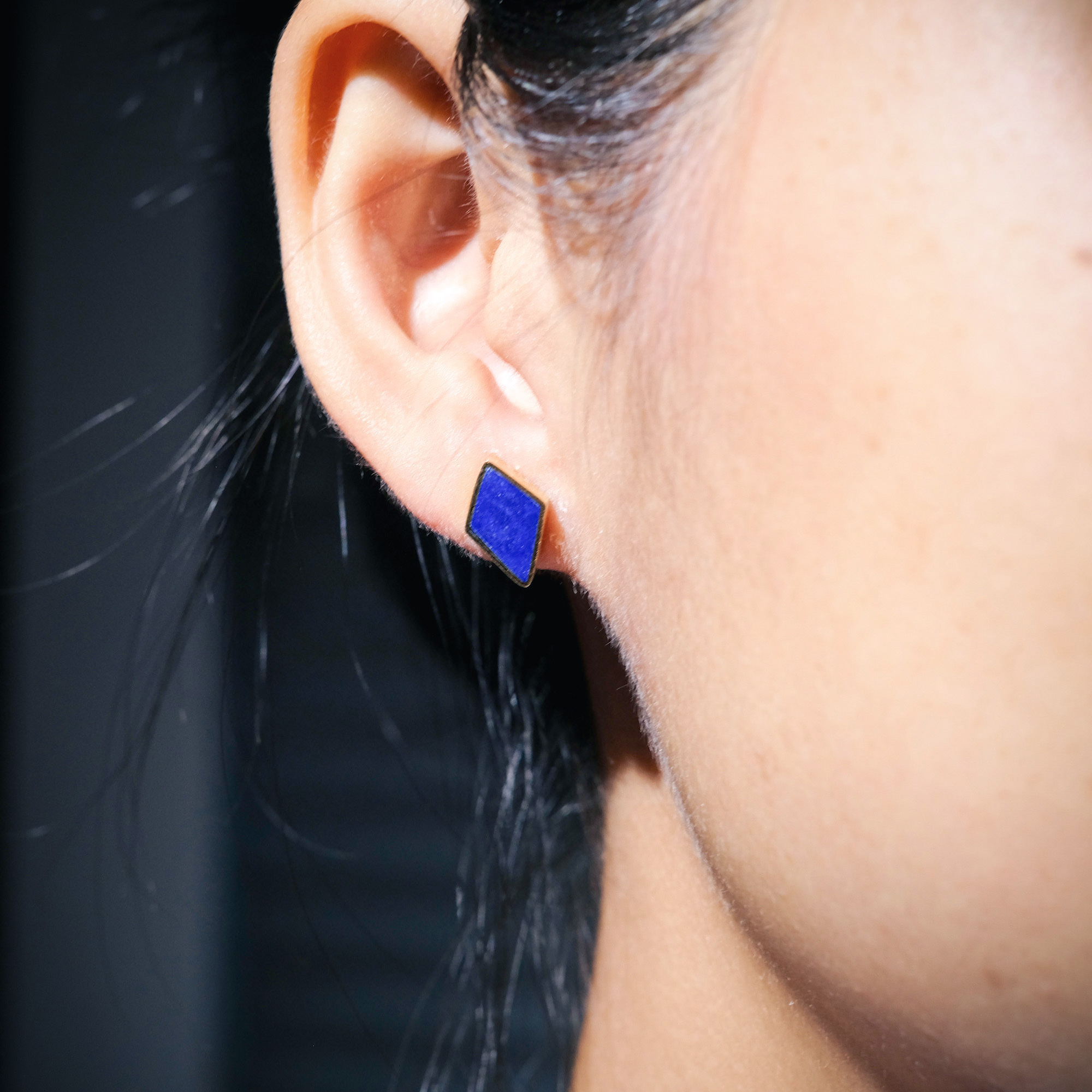 伊斯蘭金工｜Kite 青金石耳環｜阿富汗