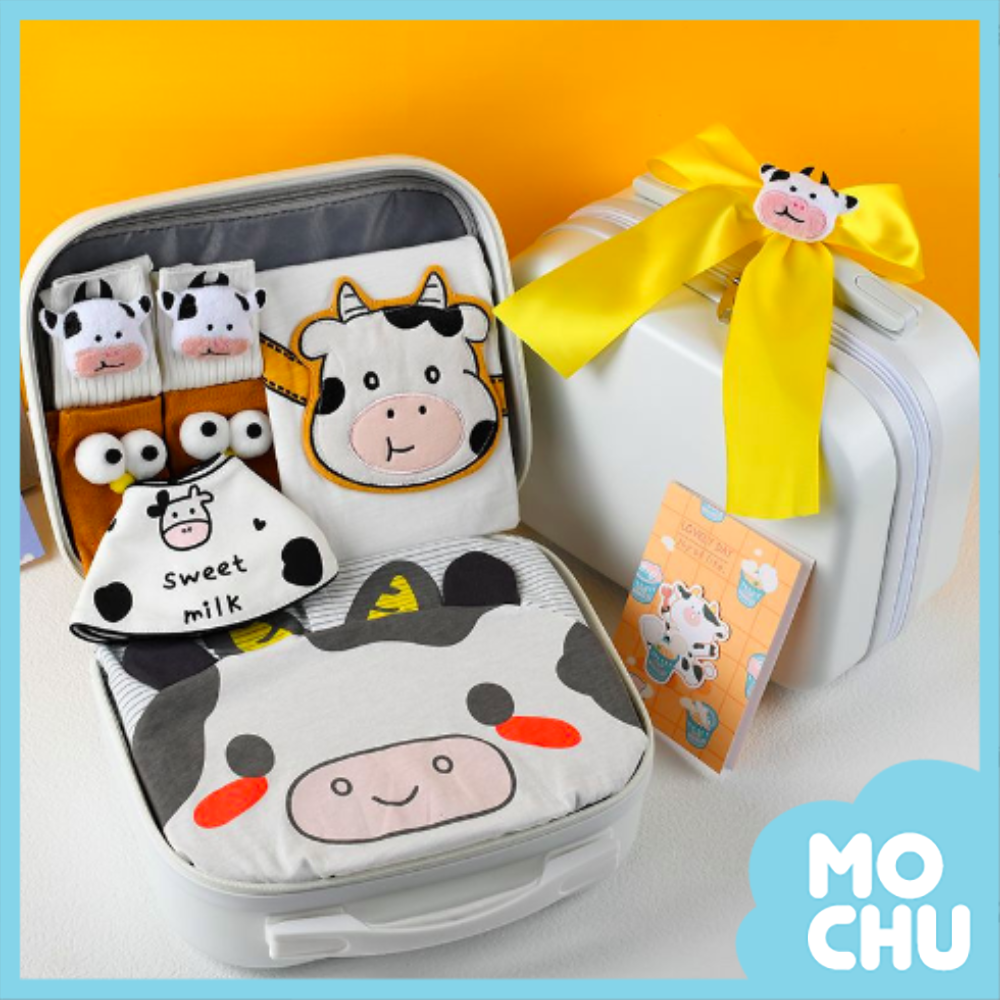 萌萌奶牛手提箱禮盒(三款)