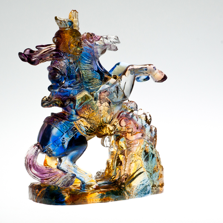 鹿港窯禮品館│琉璃馬-擺飾/獎牌~馬上封侯  封官晉爵 書房 辦公室桌面 裝飾