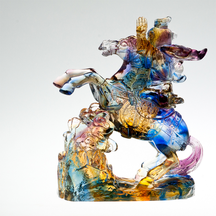 鹿港窯禮品館│琉璃馬-擺飾/獎牌~馬上封侯  封官晉爵 書房 辦公室桌面 裝飾