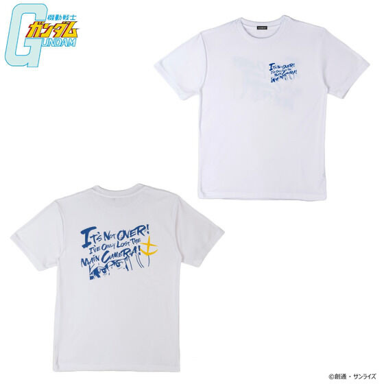 214576 Pbandai 2024/8月 機動戦士ガンダム 応援セリフシリーズ ライトTシャツ まだだ、たかがメインカメラがやられただけだ