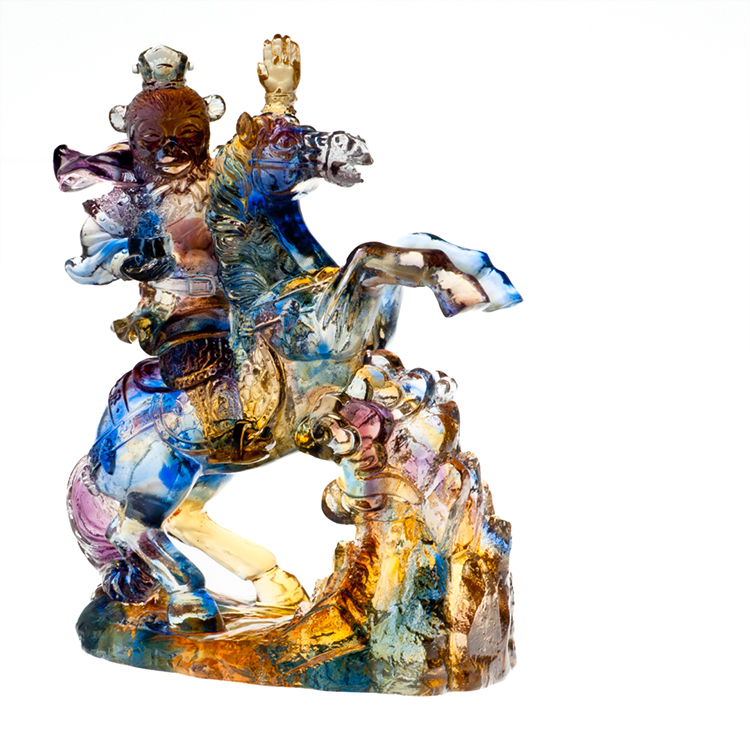 鹿港窯禮品館│琉璃馬-擺飾/獎牌~馬上封侯  封官晉爵 書房 辦公室桌面 裝飾