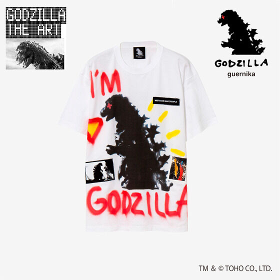 214603 Pbandai 預訂2024/9月 【guernika】Paint T shirt (Godzilla)