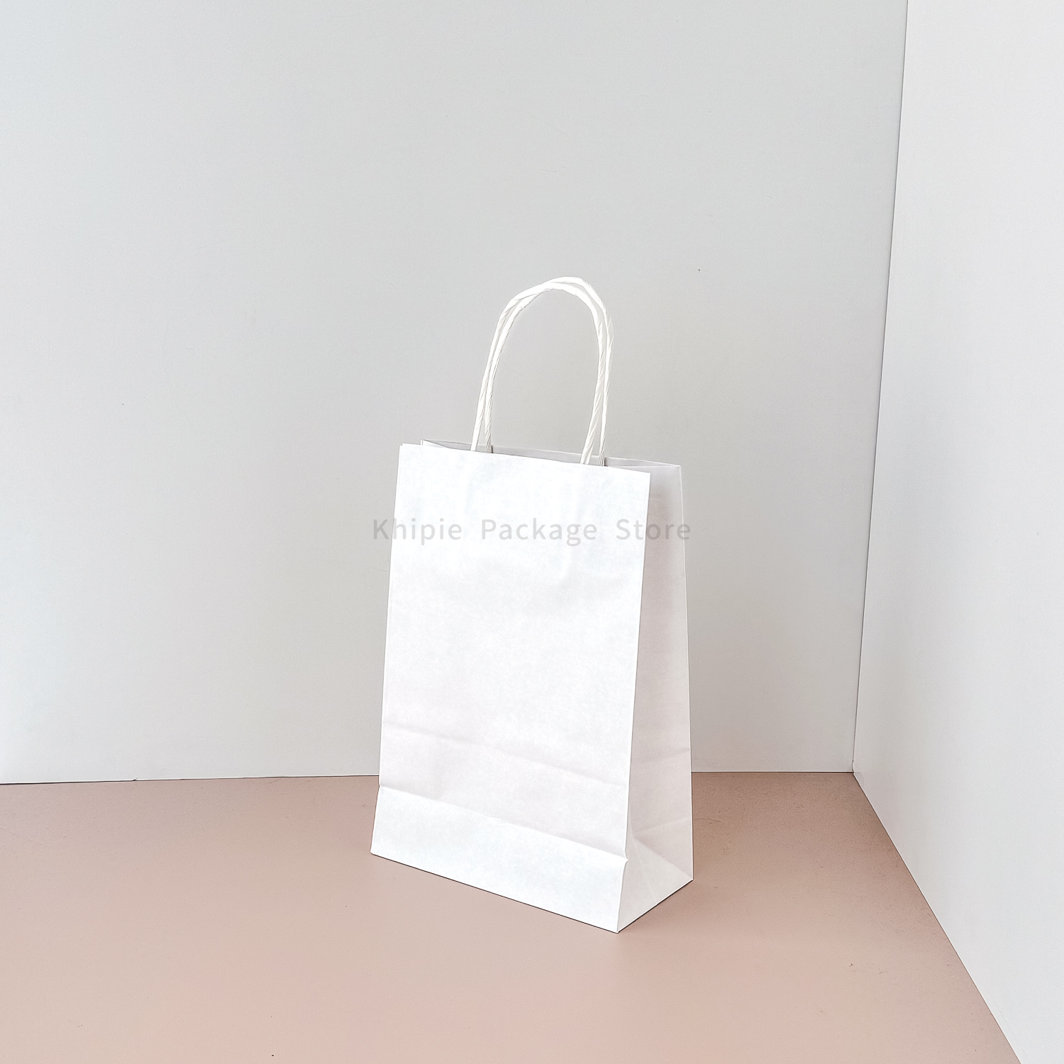 紙繩牛皮提袋｜6K｜白色