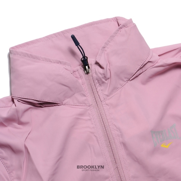 EVERLAST 外套 立領外套 淺粉 防曬 抗UV 透氣 運動 女 4122142041