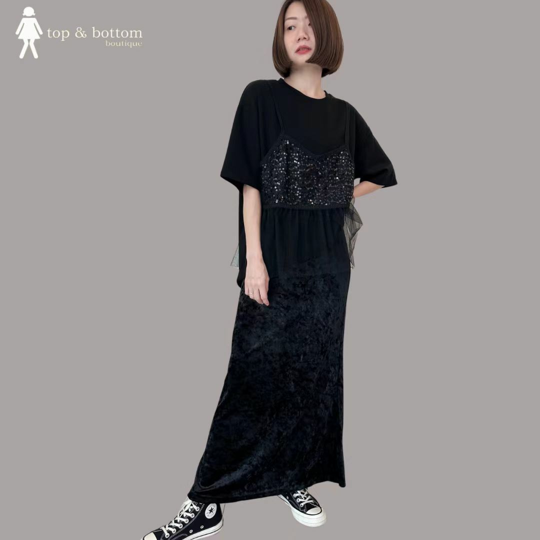 LACE OUTER OVERSIZE LONG TEE