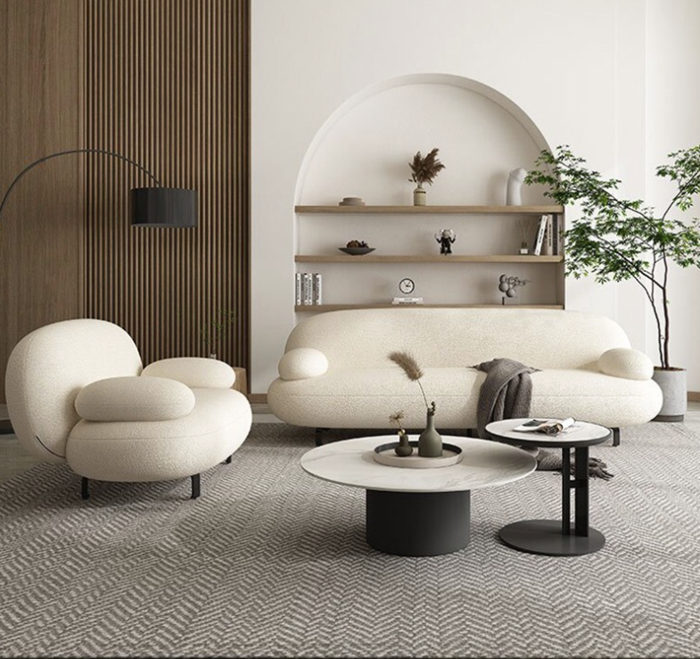 羊羔絨單人沙發椅