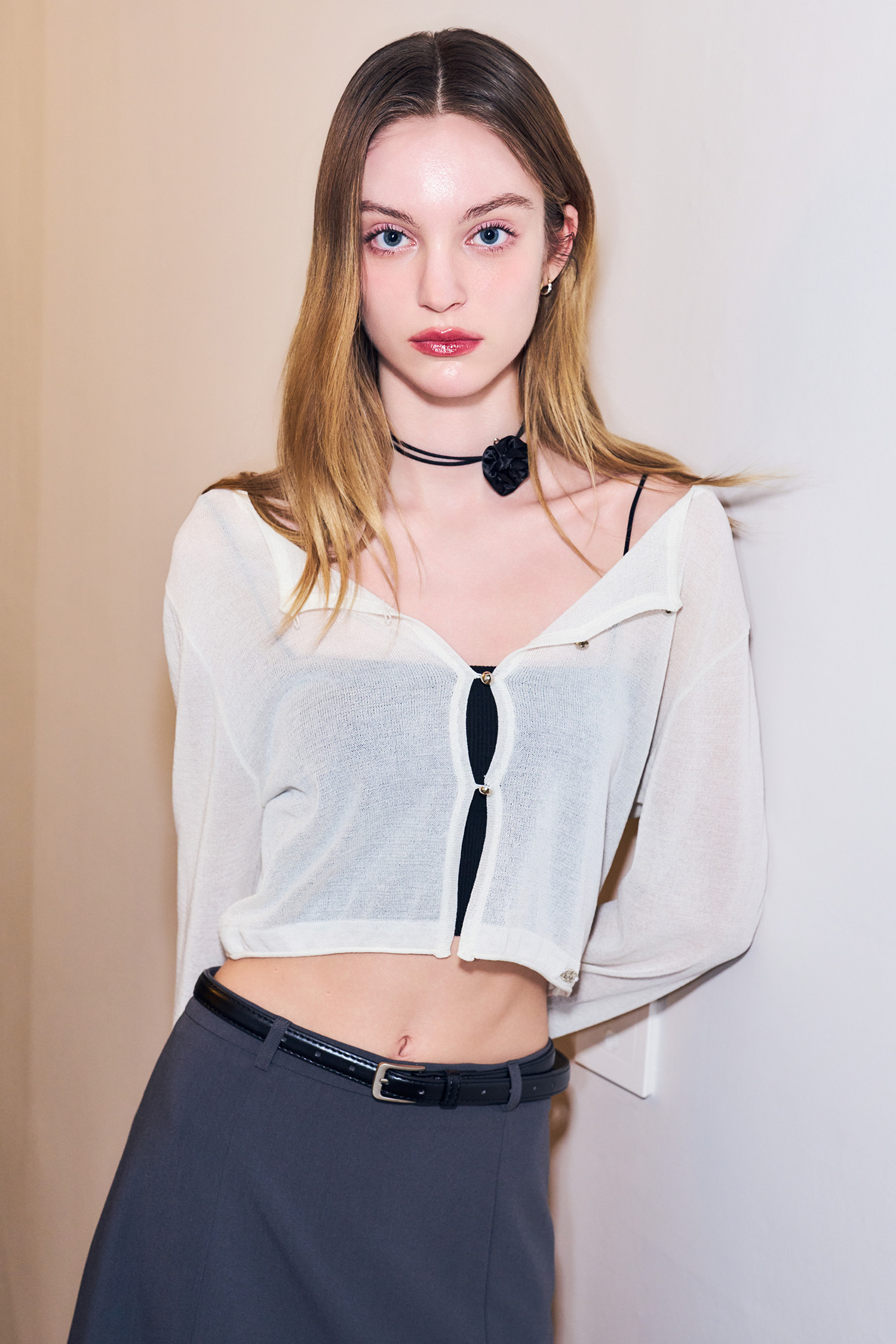 [GENERAL IDEA] LONG SLEEVE CREWNECK CARDIGAN