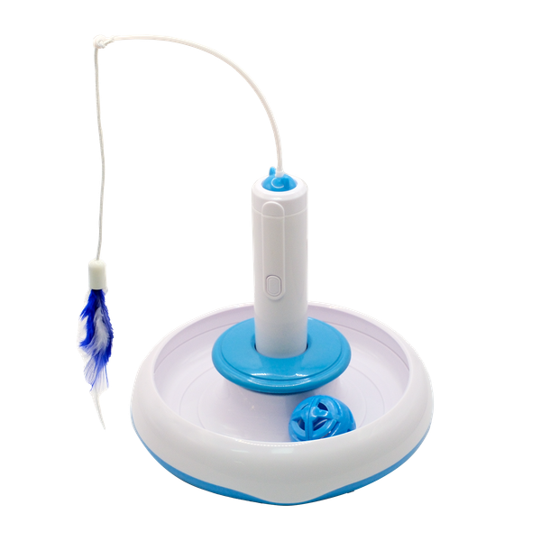 英司博 三合一電動飛旋逗貓玩具