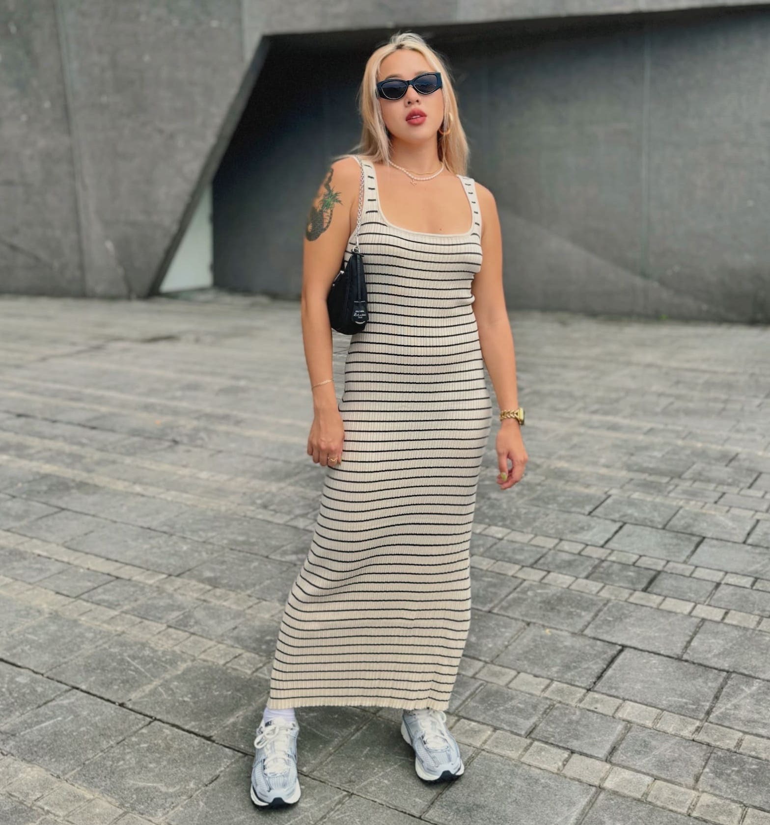 歐美感✨條紋針織洋裝(2色)