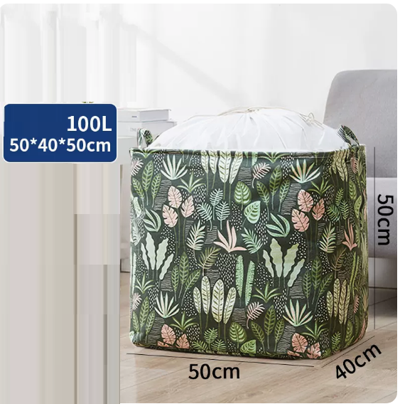 Hot recommendation (pack of 2) clothes storage bag (green water grass 100 liters)