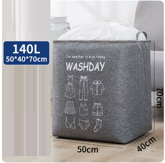 Hot recommendation (pack of 2) clothes storage bag (dark gray 140 liters)