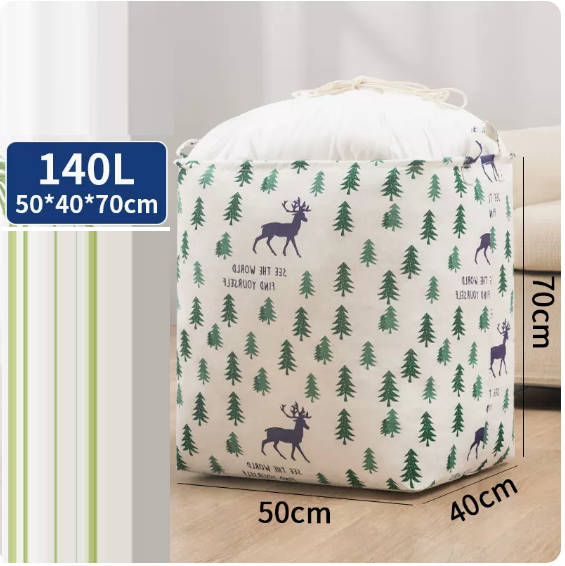 Hot recommendation (pack of 2) clothes storage bag (Forest Deer 140 liters)