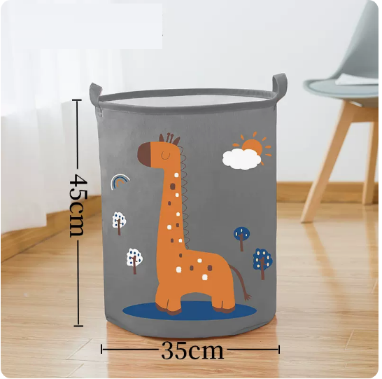 Hot recommended household clothes storage basket, shelf, storage rack (medium round giraffe)