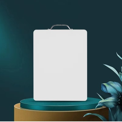 Hot push plastic PE cutting board (white, 48x33x2cm)