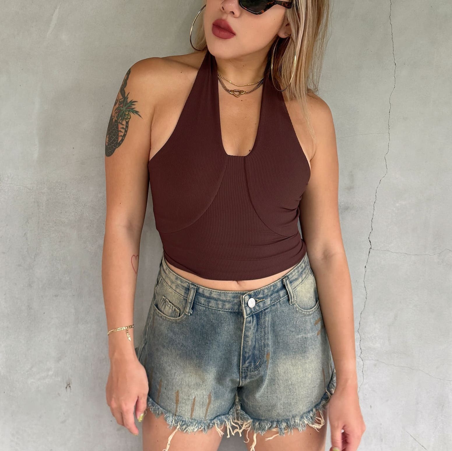 美式仿舊鬚邊短褲