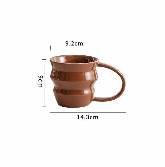 熱推家用純色簡約咖啡杯（木棕色）
