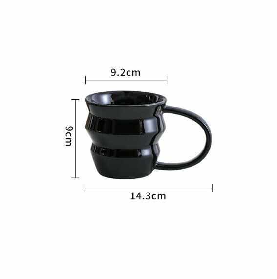 熱推家用純色簡約咖啡杯（黑色）