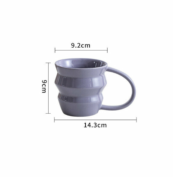 熱推家用純色簡約咖啡杯（煙雨紫色）