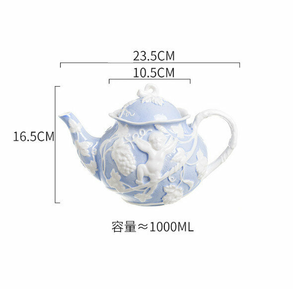 Hot Recommended Retro Palace Style Ceramic Pot (Blue Angel)