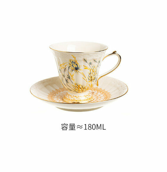 熱推復古宮廷風咖啡杯套裝（麥穗高腳杯）