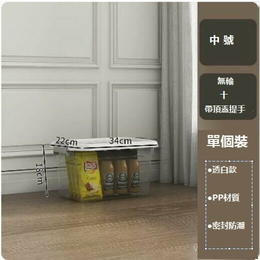 Hot recommended transparent household storage box (25# transparent white medium size [34*22*18])