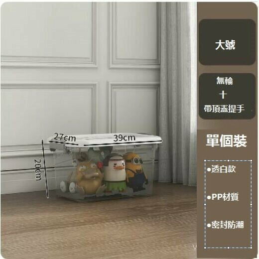 Hot recommended transparent household storage box (45# transparent white large size [39*27*20])