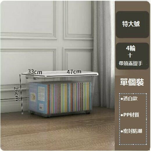 Hot recommended transparent household storage box (65# transparent white extra large size [47*33*26])