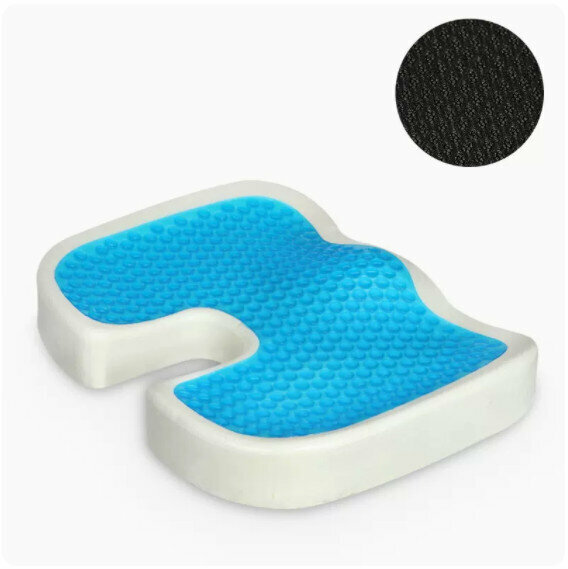 Hot Push Memory Foam Seat Cushion [Gel Mesh Black]