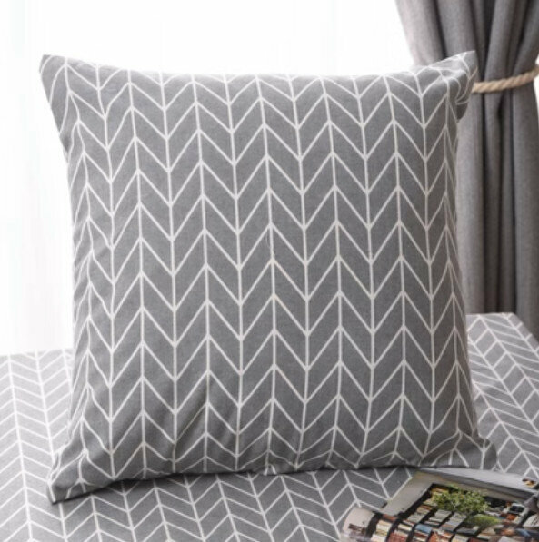 Popular simple sofa pillow [gray arrow (pillowcase + pillow core)] [Specification: 45*45cm]