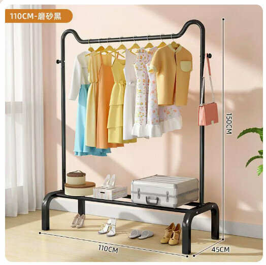 New clothes drying rack [110cm cat ears-matte black]